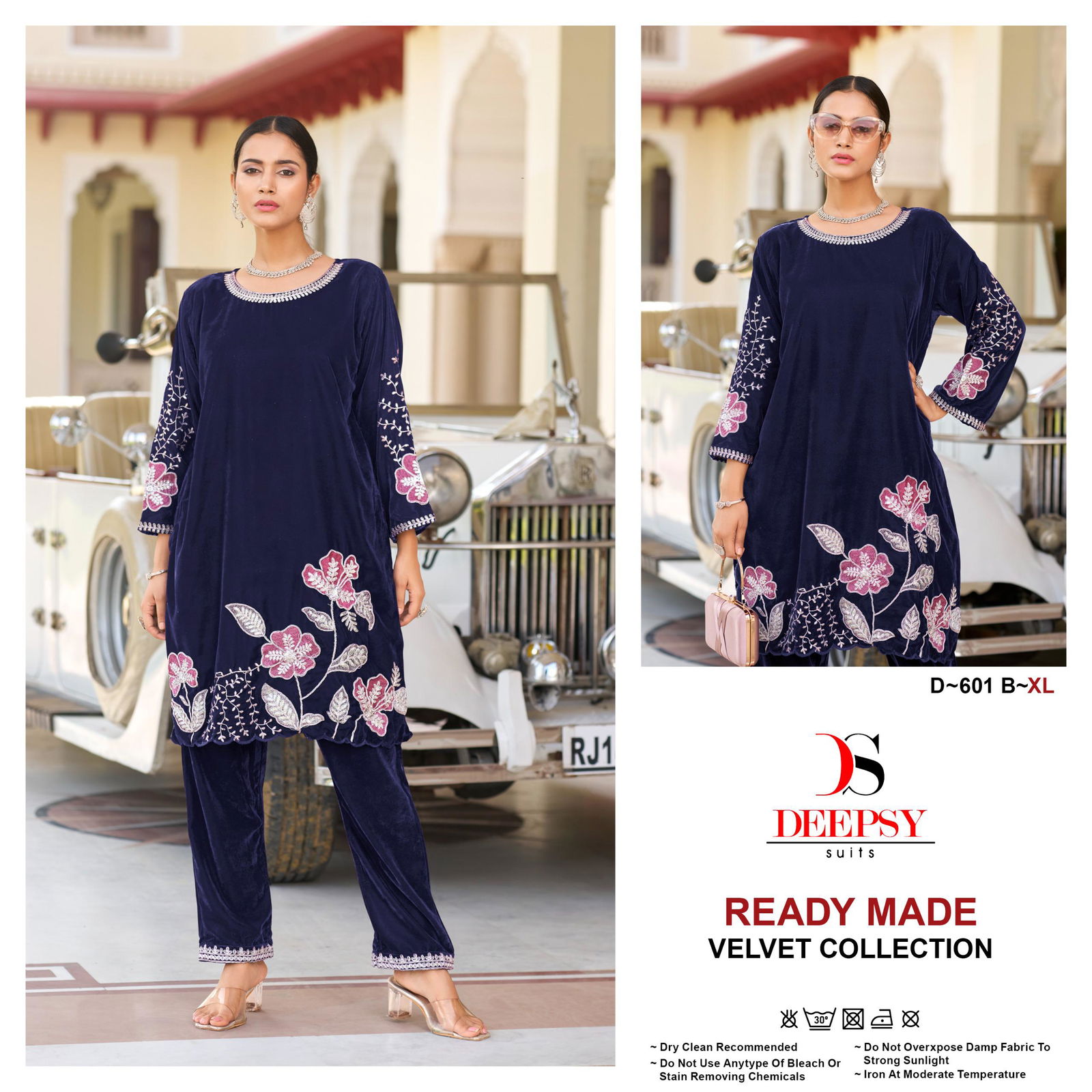 D 601 A To D By Deepsy Winter Wear Velvet Pakistani Top With Bottom Wholesale Price In Surat